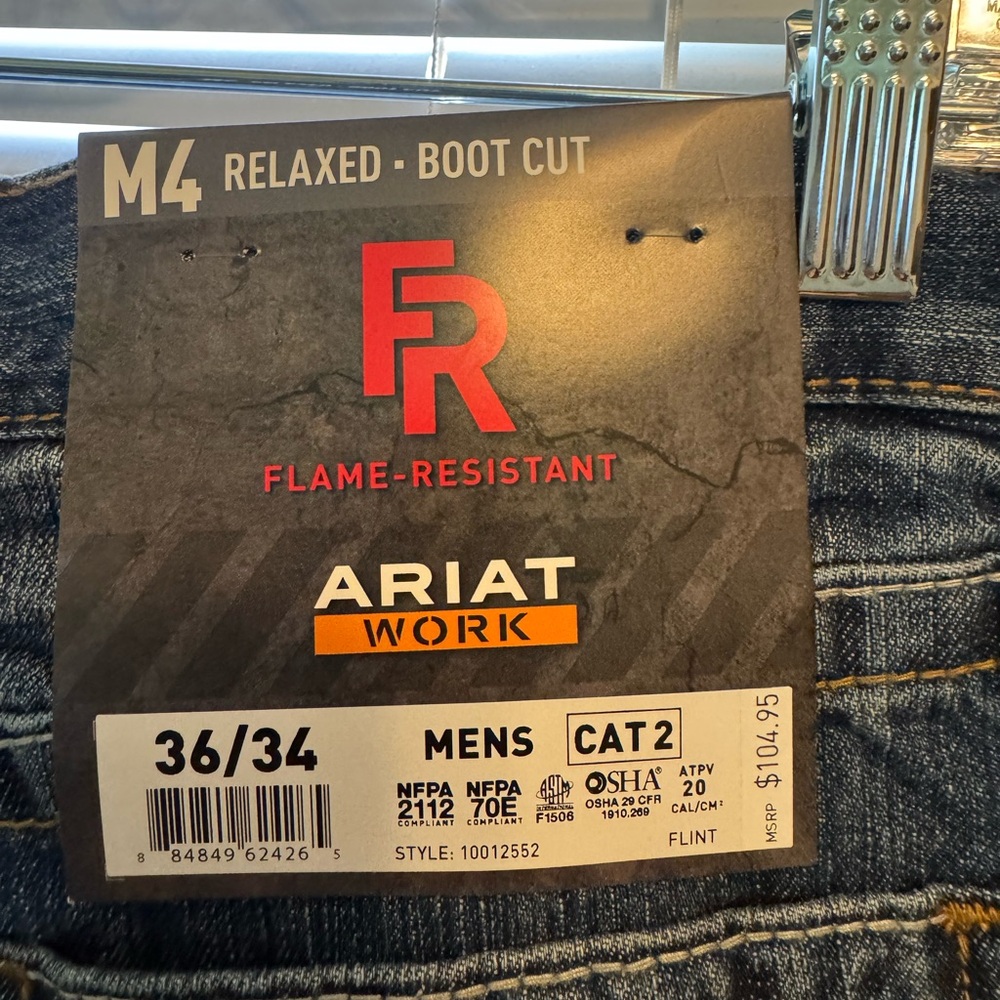 NWT - Men’s Ariat FR Work Jeans